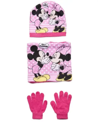 Disney Minnie Mouse Gloves and Snood pink